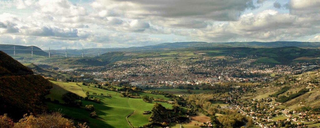 Vue en hauteur sur Millau